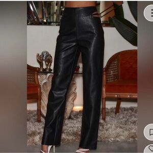 12th Tribe Sleek Black Straight Leg Pants